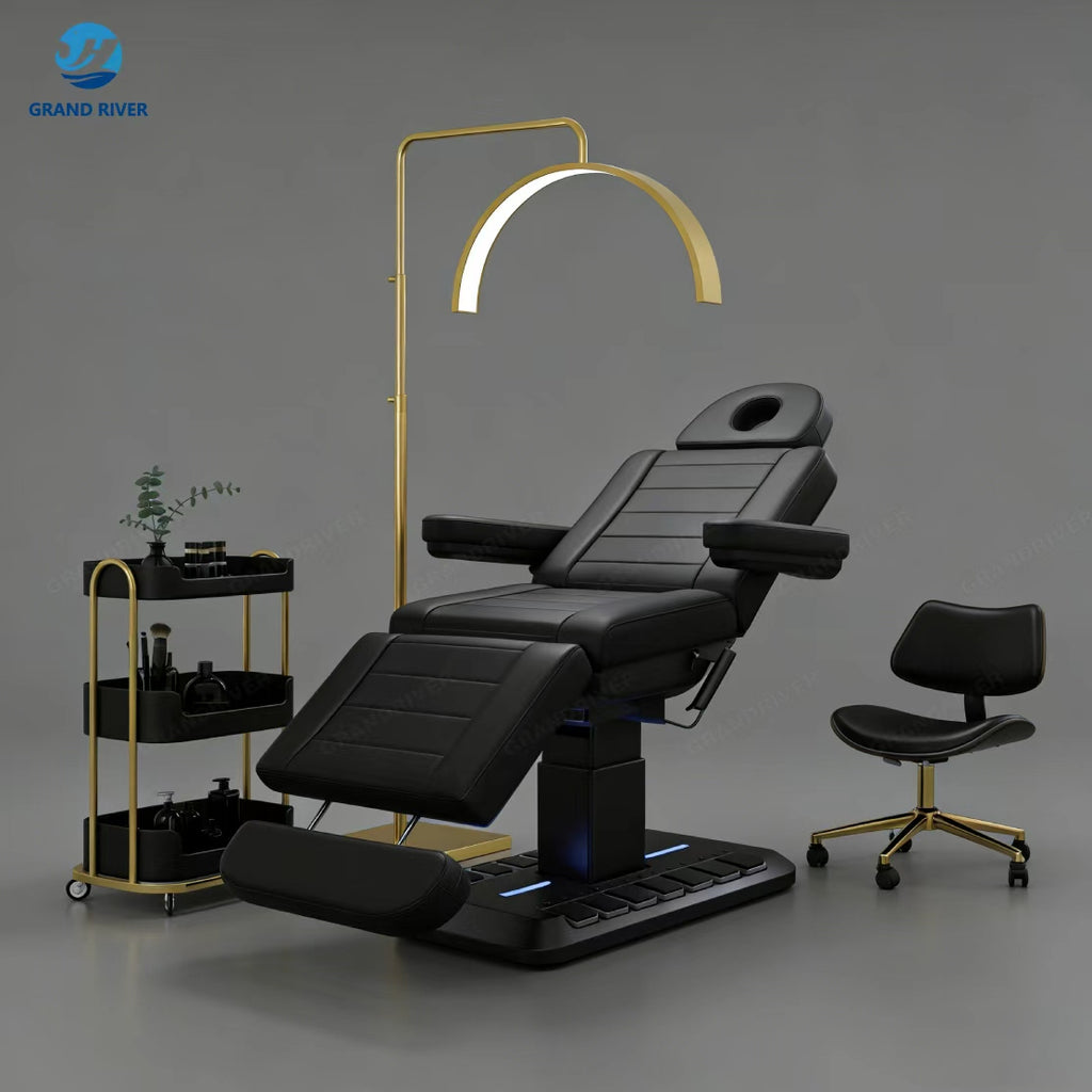 Modern Custom Salon Beauty Bed Massage Table Massage Bed with Foot Control Electric 4 Motors Facial Spa Chair for Lash