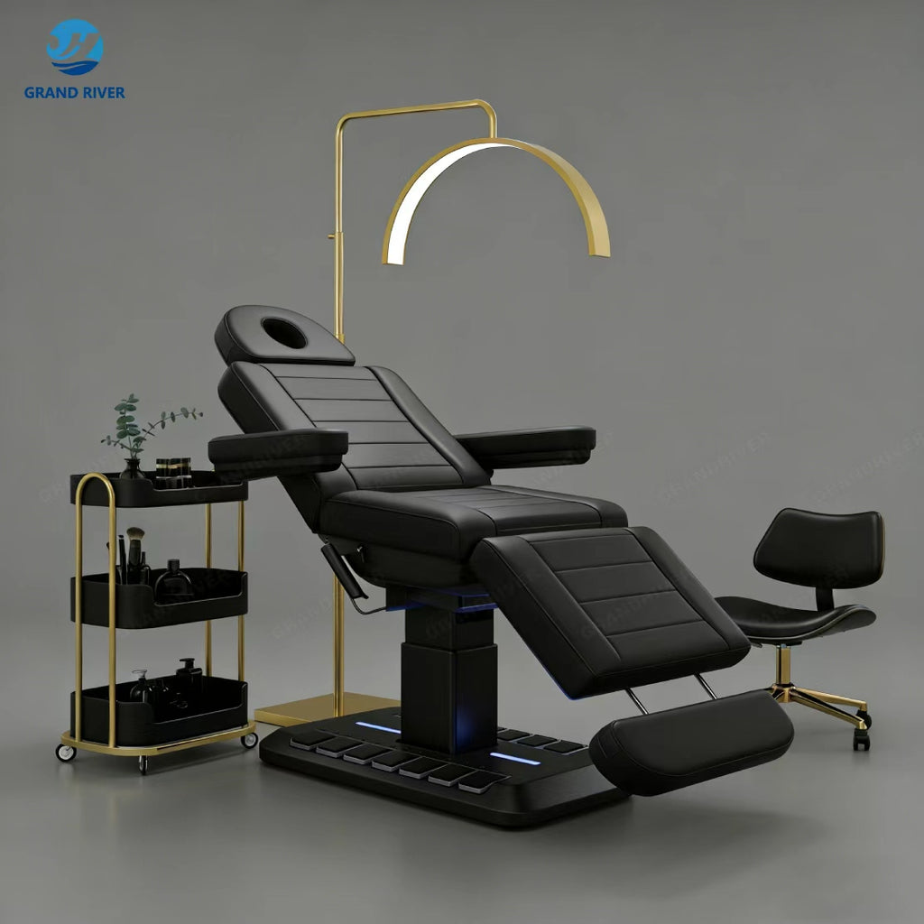 Modern Custom Salon Beauty Bed Massage Table Massage Bed with Foot Control Electric 4 Motors Facial Spa Chair for Lash